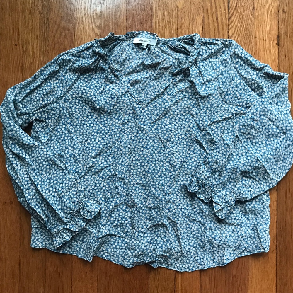 Madewell Floral Silk Blouse